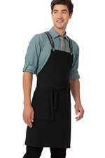 Unisex Berkeley Bib Apron One Size Jet Black Bib Apron