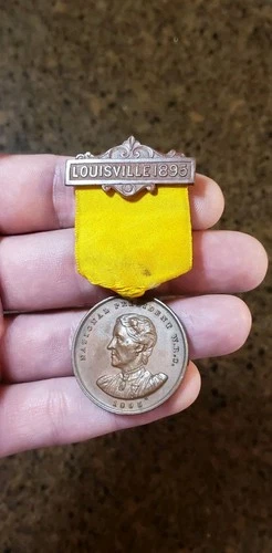 RARE 1895 LOUISVILLE KENTUCKY WRC WOMANS RELIF CORPS PRESIDENT CIVIL WAR MEDAL