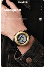 Durable Outdoor Sports Digital Watch Timing Function Alarm Waterproof Mens Watch