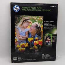 Brand New 50 Letter Sheets HP Everyday Photo Paper Glossy 8-1/2" x 11" Sealed