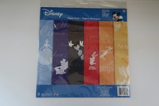 Sandylion Disney Scrapbook Paper Mickey Minnie Pooh Tigger Tink Cinderella 12"