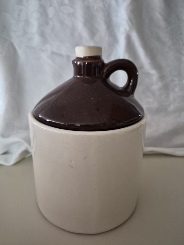 McCoy? Whiskey Jug Cookie Jar Storage Crock Vintage
