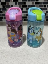 ZAK Water Bottle With Straw BLUEY/DISNEY PRINCESS- 16fl Oz