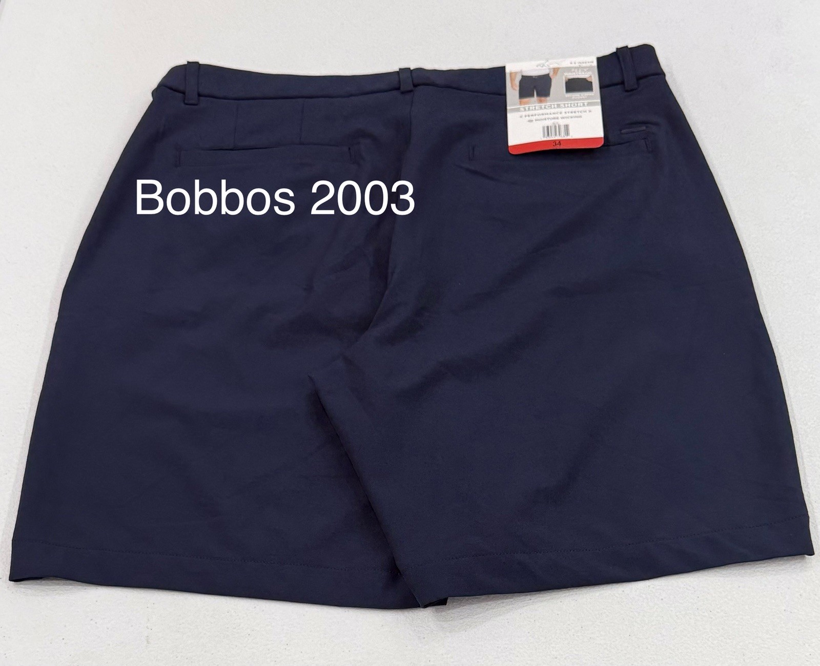 Greg Norman Men's Moisture Wicking Performance Stretch Shorts, Blue, Size 34