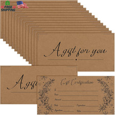 Spiareal 50 Pcs Blank Gift Certificates for Small Businesses 3.75 X 7.5 Inches D