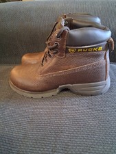 Rucks Brown 6" Steel Toe Work Boot NIB size 8 