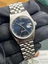 Rolex Datejust 36mm Watch 16220 Box Papers Blue Dial 2004 Jubilee (1467)