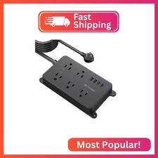 TROND Surge Protector Power Strip, 15ft Extension Cord, ETL Listed