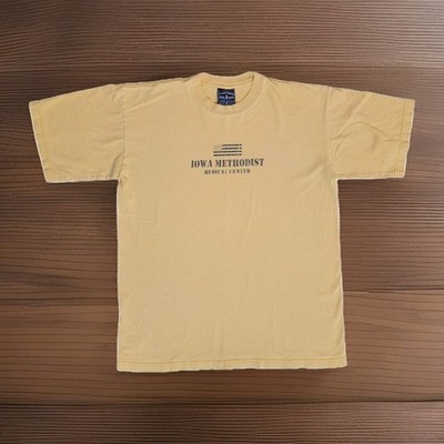 Vintage Camp David Yellow T-Shirt Iowa Methodist Medical Center Mens Size M USA