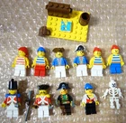 1989 LEGO Legoland Pirates Lot of Mini Figures and Various Accessories.