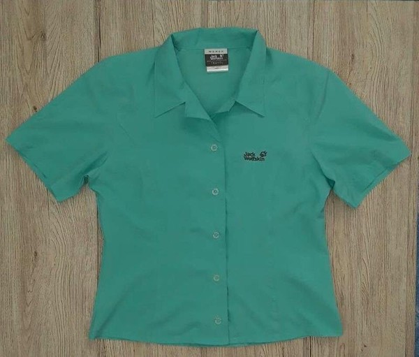 Women Jack Wolfskin Shirt Turquoise 38 / M / 46 #9E8B
