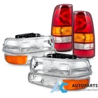 Chrome Headlights + Tail Lights Set for 1999-2002 Chevy Silverado 1500/2500/3500