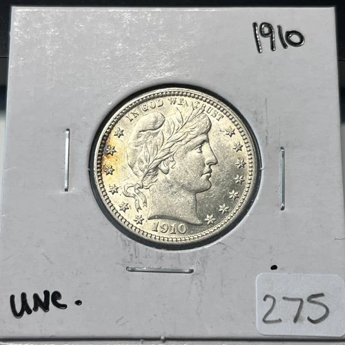 1910 Barber Quarter UNC Type Coin Choice BU