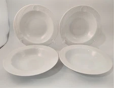 Set of 4 Mikasa Classic Flair White 7 1/4" Rim Fruit Bowls