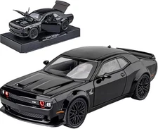 Toy Car Model Challenger Hellcat Alloy Model Collectible Car with Light and Soun