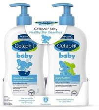 Cetaphil Baby Wash  Shampoo Plus Body Lotion Head to Toe Hydration 2-Pack,White