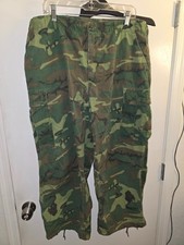 Vintage 1906s Vietnam Trousers Large Long Tropical Combat Poplin Ripstop - Used