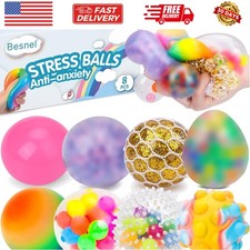 Stress Balls Set, Squishy Stress Ball, 8 Pack Stress Relief Ball for Adults, ...