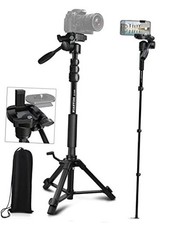 Camera Tripod 69 Inch, Patented 3-Way Swivel Portable Phone Tripod 69 inch