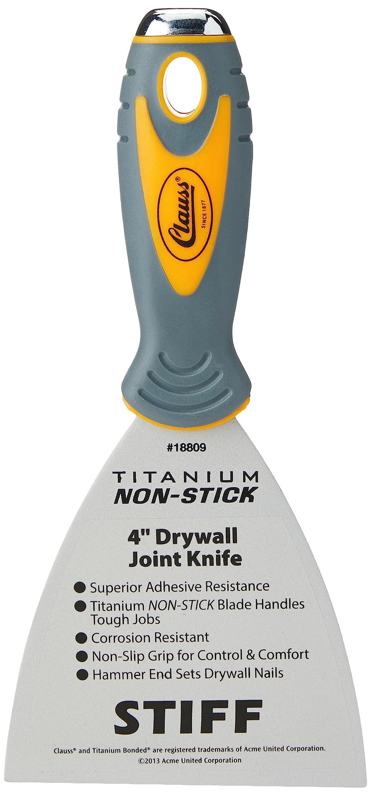 Spatola Clauss 10 cm Professionale Antiaderente Titanio Rigida