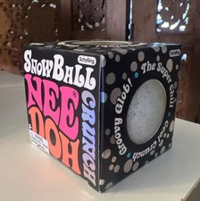Needoh Snowball Crunch Nee Doh Groovy Glob Authentic Squeeze Toy Ball NEW Rare