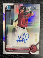 Jorge Barrosa 2022 Bowman Chrome 1st Autograph Refractor RC #CPA-JBA /499