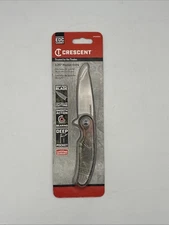 New Crescent CAMO  3.25" Heavy Duty Steel Drop Blade Lightweight Pocket Knife