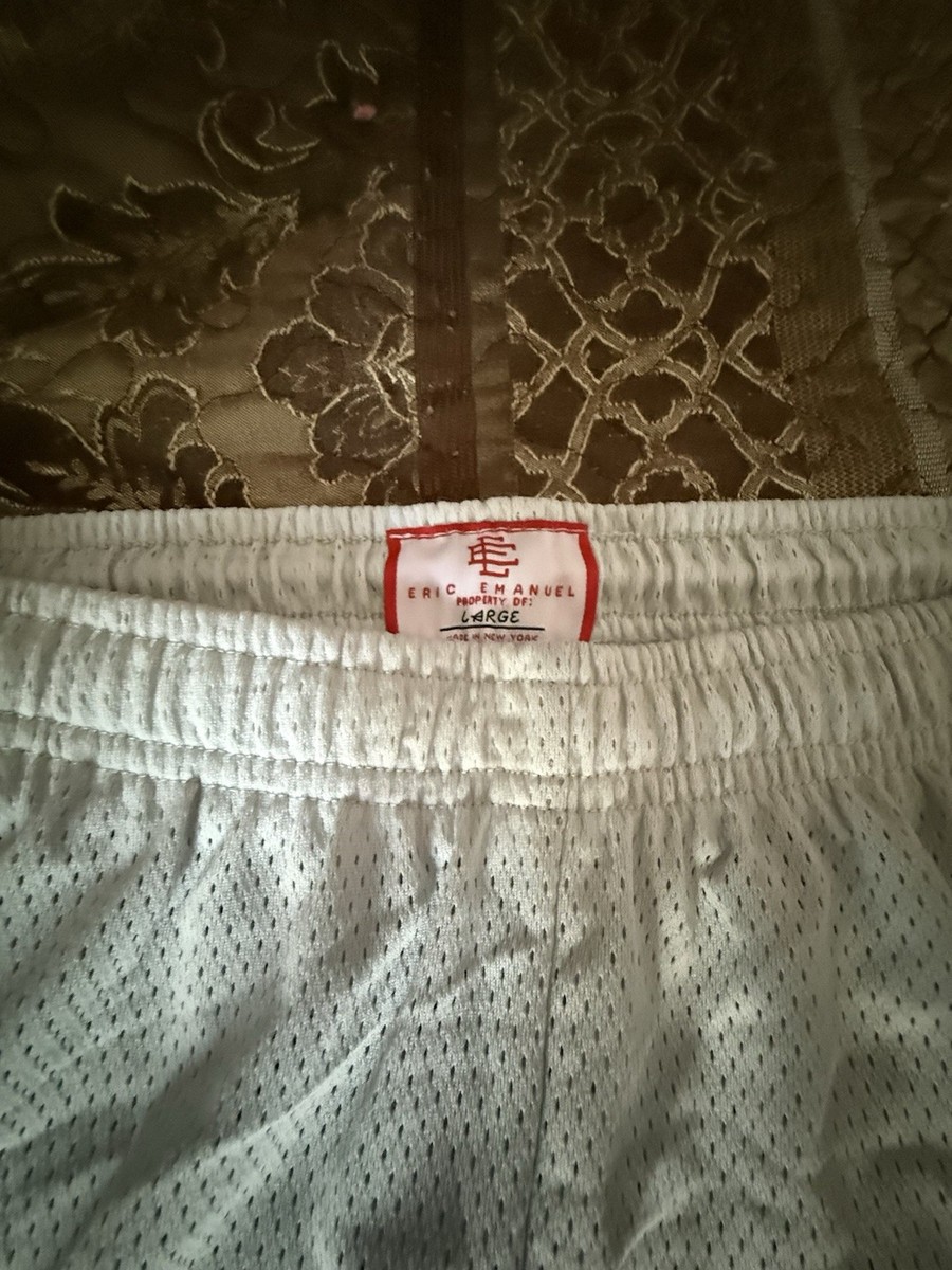 Eric Emanuel EE Shorts Basic White with Black Logo size Large View 3