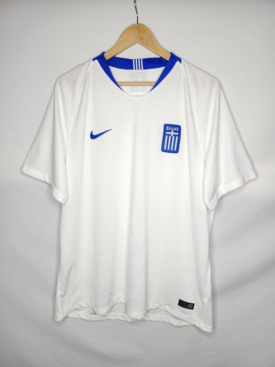 Nike Greece National Team Soccer Jersey Men's Size XL White 2018