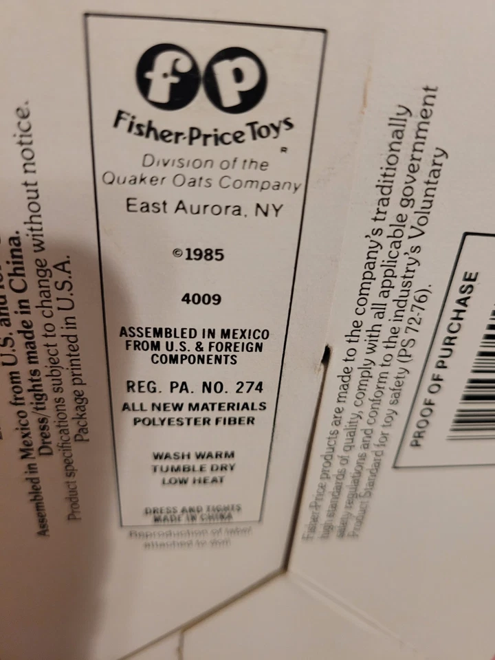 Vintage 1985 Fisher Price My Friend Special Birthday Mandy Doll W/ Original Box - Image 4 of 4