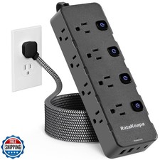 Surge Protector Power Strip 10 Ft - 8 Widely AC Outlet 4 USB Ports 2 USB C ,