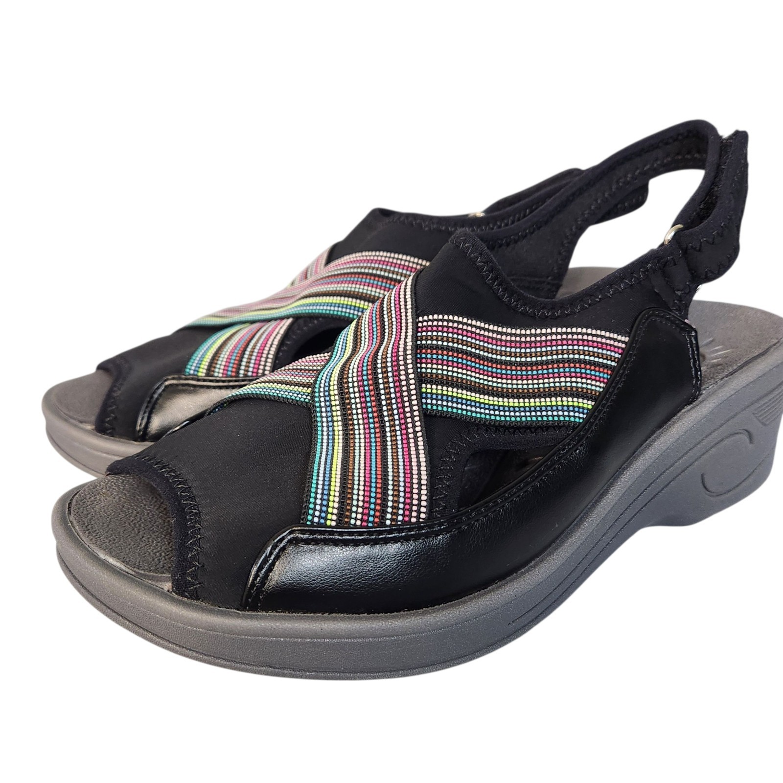SAOLA Sandali casual comodi con zeppa Sol Lite Easy Street Delight da donna taglia US 8M