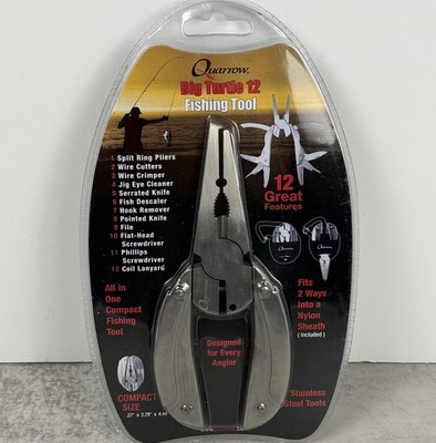 Quarrow Turtle 12 Stainless Steel Folding Fishing Tool All In One with Case New