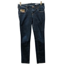 Diesel Grupee Super Slim Skinny Low Rise Jeans Womens 25x30 25x27 0881K Blue