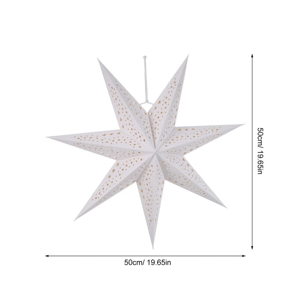 3 Pcs Ceiling Light Shade Hanging Star Ornament Holiday Lamp Shades - Image 3 of 4