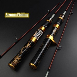 Carbon fibre de pêche Rod super doux et Ultra lampe 1.4m Portable en quatre sections