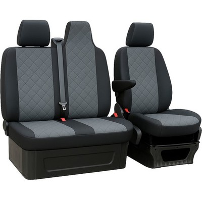 Autositzbezüge 2+1 Maß für Renault Master IV ab 10 Schonbezüge Grau Sitzschoner