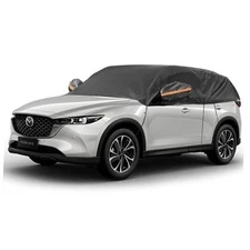 Half Car Cover, Windshield Cover for Ice and Snow, Car SUV L(184"-200") Black