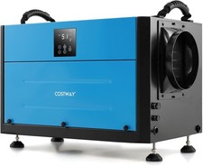 124 PPD Commercial Dehumidifier, 1300 Sq.Ft Crawl Space Dehumidifier with 9.8