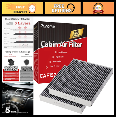 #ad 2 Pack Activated Carbon Cabin Air Filter Replacement for Lexus Mazda Subaru T $30.99