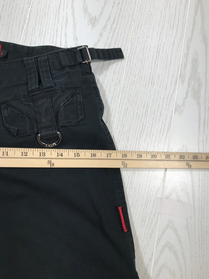 Calça Vintage Tripp NYC Feminina 27 Perna Preta Zíper Ajuste Cintura Rave Gótica Punk Y2K - Imagem 4 de 4