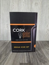 Cork Genius Wine Opener Set (4-Piece) with Wine Accessories - Includes Air Pump