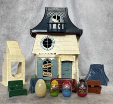 Vintage 1976 Hasbro Weebles Haunted House Playset Ghost Witch Fence Accessories