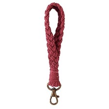 XGALBLA Soft Macrame Keychain Boho Handmade Wristlet Bracelet Style 1- Red