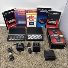 Timex Sinclair 1000 Computer Lot FOR PARTS OR REPAIR UNTESTED With Books Ram Exp