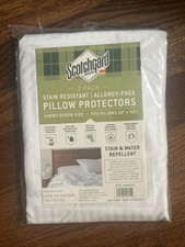New 2 Pack Jumbo/Queen Size Scotchgard Pillow Protectors