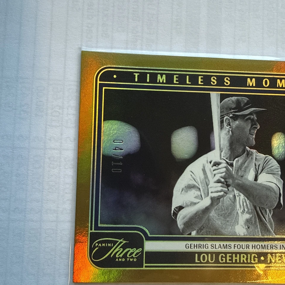 Panini Three and Two Lou Gehrig Timeless Moments 2025 SSP/10-RARO Foto 3 de 3