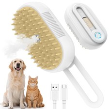 4 in 1 Pet Steam Brush, Steam Cat Brush for Shedding  Grooming, Multifunctional