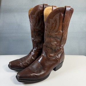 El Dorado Handmade Antique Calf Western Cowboy Boots Mens 12 Square Toe ED1111 El Dorado Men main image 3