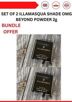 2x Illamasqua OMG Beyond Powder Highlighter 2g Cruelty Free Reisegröße Neu in OVP